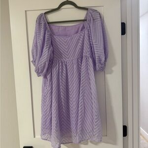 Purple Chevron Pattern Dress